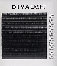 Вії для нарощування C 0.10 (7-8 мм), 10 ліній - Divalashpro — фото N1