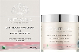 Крем для обличчя живильний - Mitvana Daily Nourishing Cream with Almond,Tea & Rose — фото N2