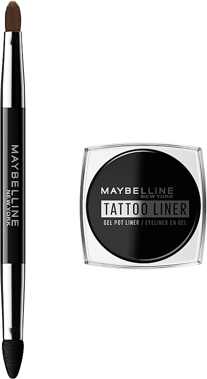 УЦЕНКА Стойкая гелевая подводка для век со щеточкой - Maybelline New York Tattoo Liner * — фото N2