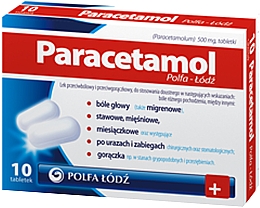 Парфумерія, косметика Харчова добавка "Парацетамол" - Laboratoria Polfa Lodz Paracetamol 500 Mg