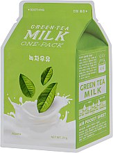 Парфумерія, косметика Тканинна маска "Зелений чай" - A'pieu Green Tea Milk One-Pack