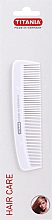 Гребінець кишеньковий, 12 см, білий - Titania — фото N1