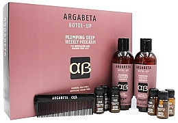 Духи, Парфюмерия, косметика Набор - Dikson Argabeta Botol Up Kit (shm/200ml + cond/200ml + treat/6x8ml + brush)