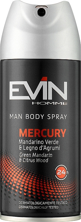 Дезодорант-спрей "Mercury" - Evin Homme Body Spray — фото N1