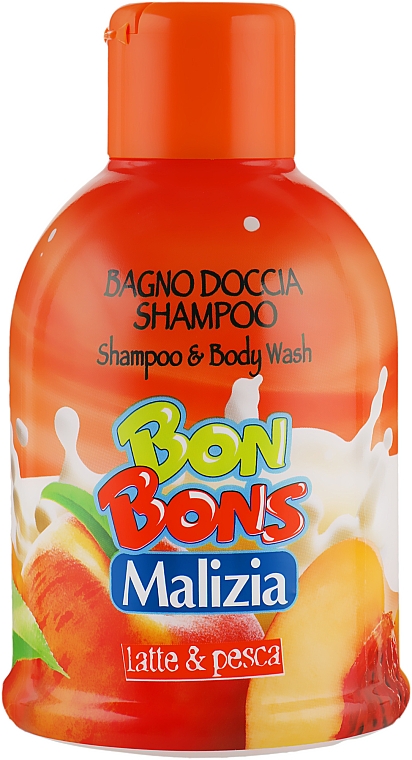 Шампунь-гель для душу Latte & Pesca - Malizia Bon Bons Shampoo & Body Wash