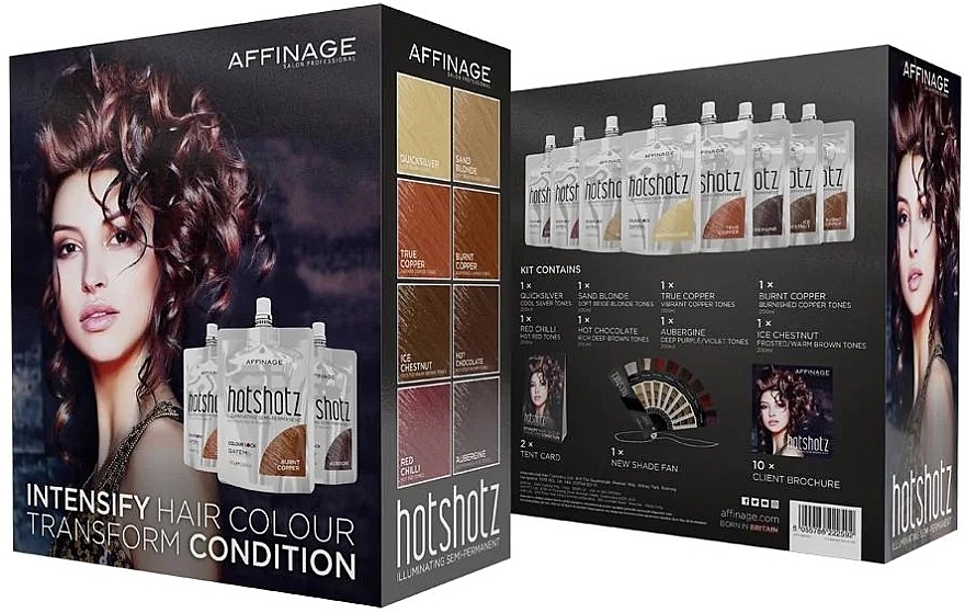 Набор, 11 продуктов - Affinage Salon Professional Hot Shotz Intro Kit — фото N1