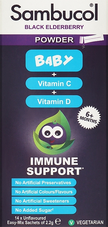 Саше для імунітету - Sambucol Baby Powder Black Elderberry — фото N1