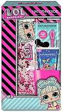 Парфумерія, косметика Набір - Naturaverde LOL Surprise! Oral Care Set (toothpaste/75ml + toothbrush/1pcs + accessories/1pcs + bag/1pcs)