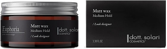 Віск для укладання волосся з матовим ефектом - Dott. Solari Euphoria Matt Wax — фото N1