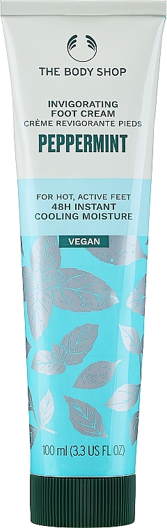 Бодрящий крем для ног "Перечная мята" - The Body Shop Peppermint Invigorating Foot Cream (туба) — фото N1