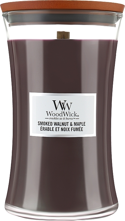 Ароматична свічка в склянці - WoodWick Smoked Walnut & Maple — фото N3
