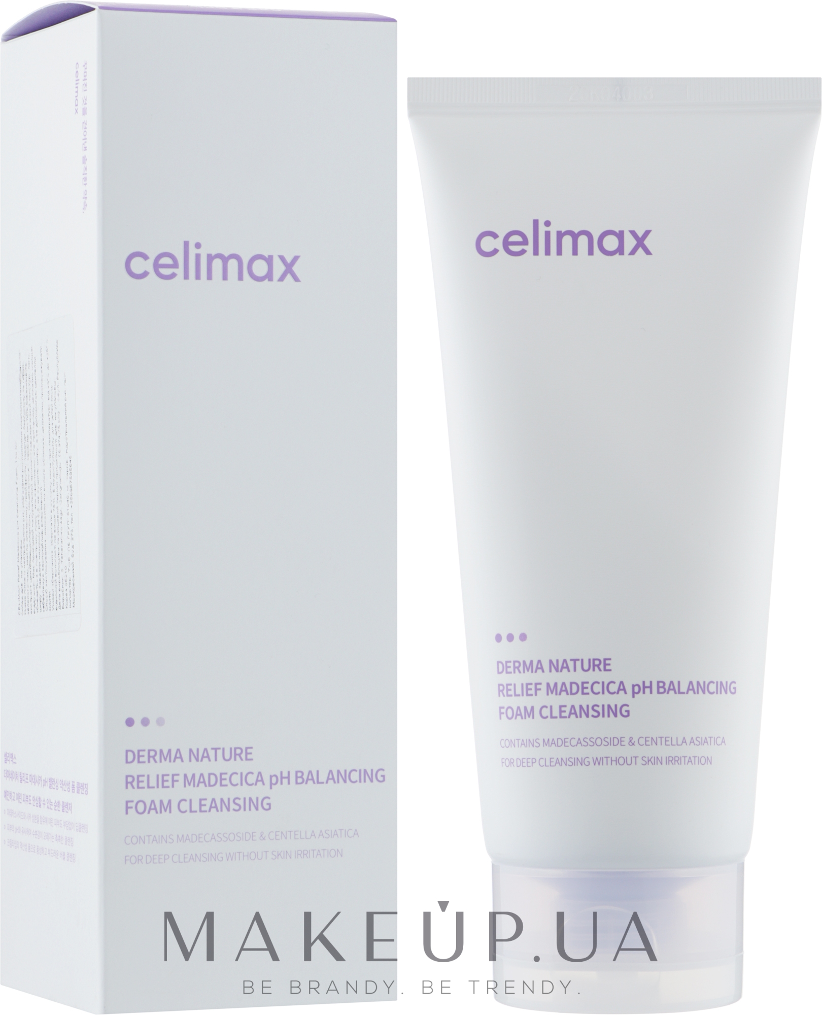 Нежная пенка для умывания - Celimax Relief Madecica pH Balancing Foam — фото 150ml