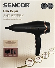 Фен для волос - Sencor Hair Dryer SHD 8275BK — фото N2