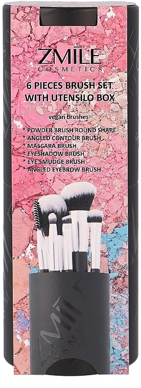 Набір пензлів для макіяжу, в тубусі, 6 шт. - Zmile Cosmetics Your Utensilo Brush Set — фото N5