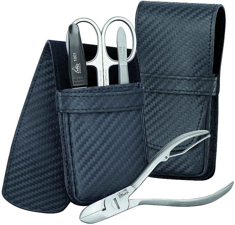 Маникюрный набор, 4 предмета "Carbon" - Erbe Solingen Manicure Set — фото N1