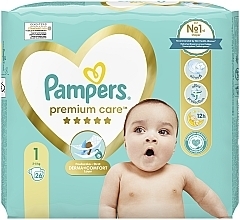 Підгузки Pampers Premium Care Newborn (2-5 кг), 26 шт. - Pampers — фото N2
