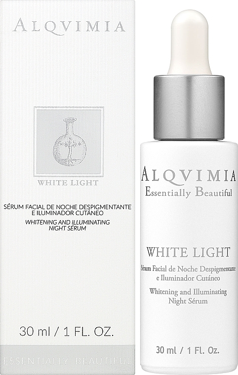 Освітлювальна нічна сироватка для обличчя - Alqvimia Serum White Light — фото N2