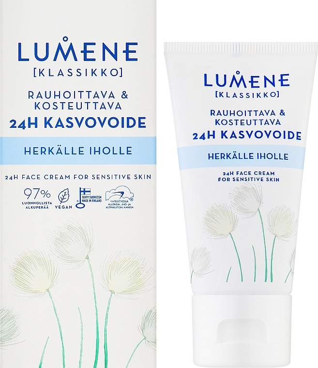 Крем для лица "Успокаивающий" 24Н для чувствительной кожи - Lumene Klassikko — фото N2