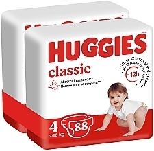 Підгузки на липучках Classic 4 (7-18 кг), 88 шт. - Huggies — фото N2