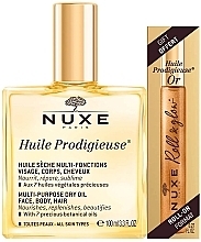 Набор - Nuxe Huile Prodigieuse (oil/100ml + roll-on/8ml) — фото N1