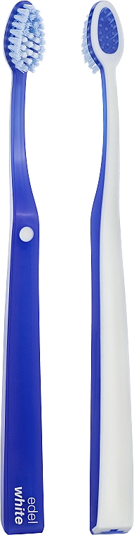 Зубна щітка середньої жорсткості зі щетиною "Pedex", синя - Edel+White Whitening Medium Toothbrush — фото N2