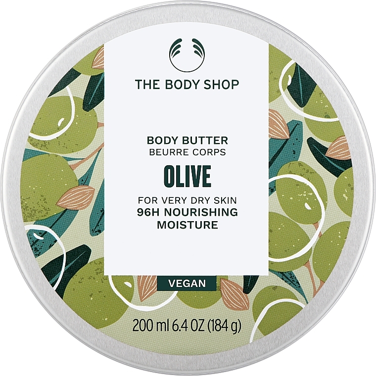 Масло для тіла "Оливка" - The Body Shop Olive Body Butter For Very Dry Skin 96H Nourishing Moisture — фото N1