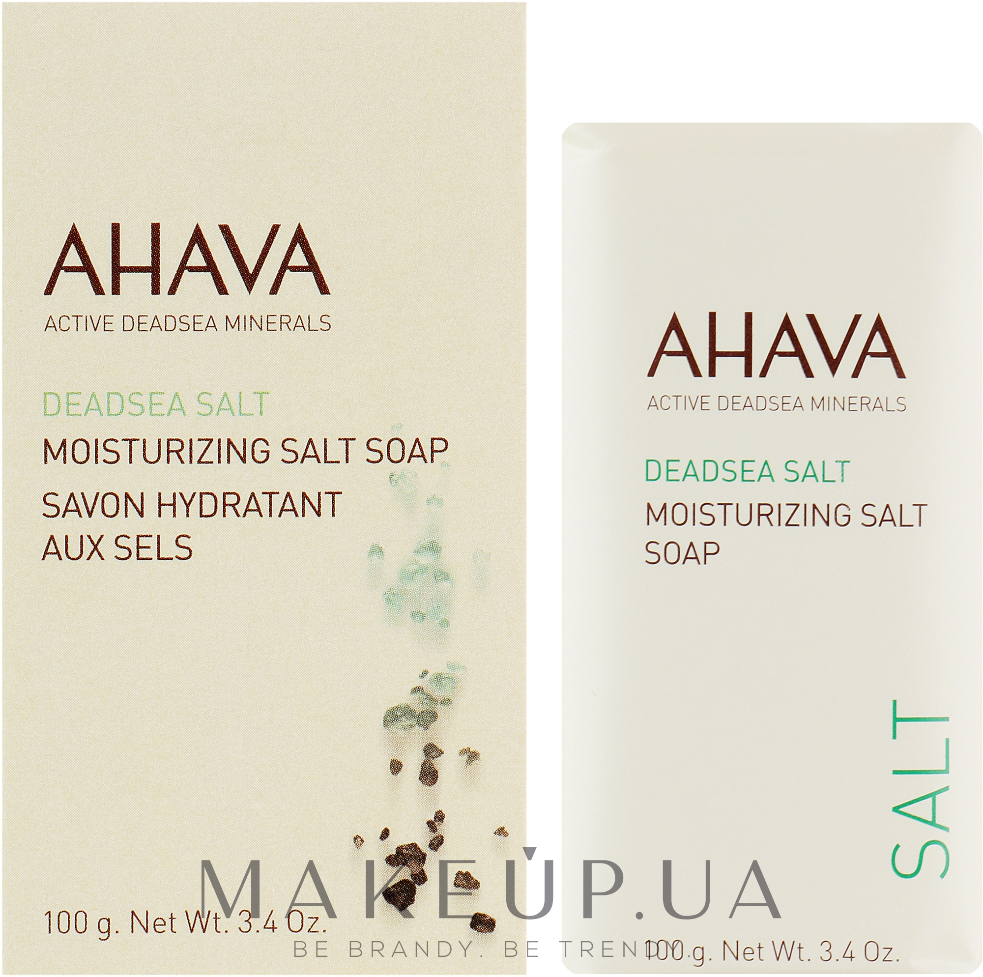 Мило на основі солі мертвого моря - Ahava Moisturizing Salt Soap — фото 100g