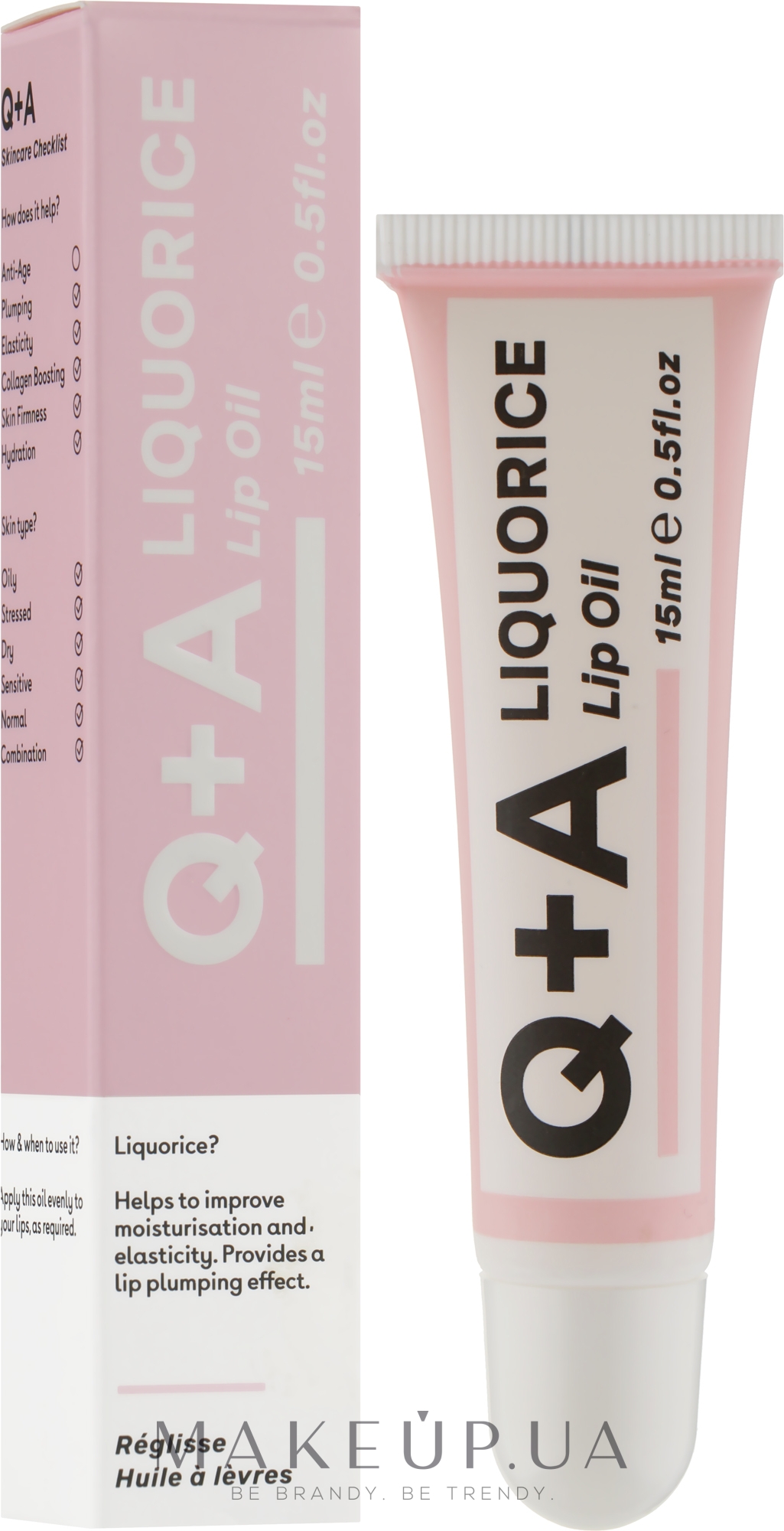 Олія для губ - Q+A Liquorice Lip Oil — фото 15ml