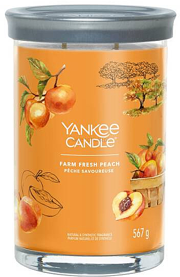 Ароматична свічка в склянці «Farm Fresh Peach», 2 ґноти - Yankee Candle Singnature — фото N1