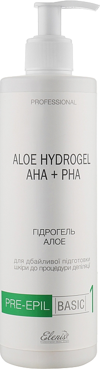 Алоэ гидрогель до депиляции - Elenis Aloe Hydrogel AHA+PHA — фото N3