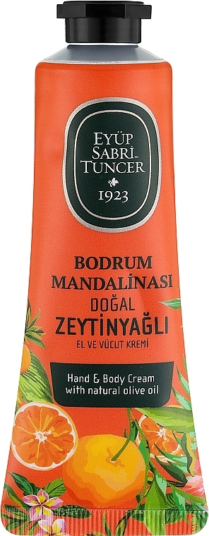 Парфюмированный крем для рук и тела с пчелиным воском и маслом ши - Eyup Sabri Tuncer Bodrum Mandarin Cream — фото N1