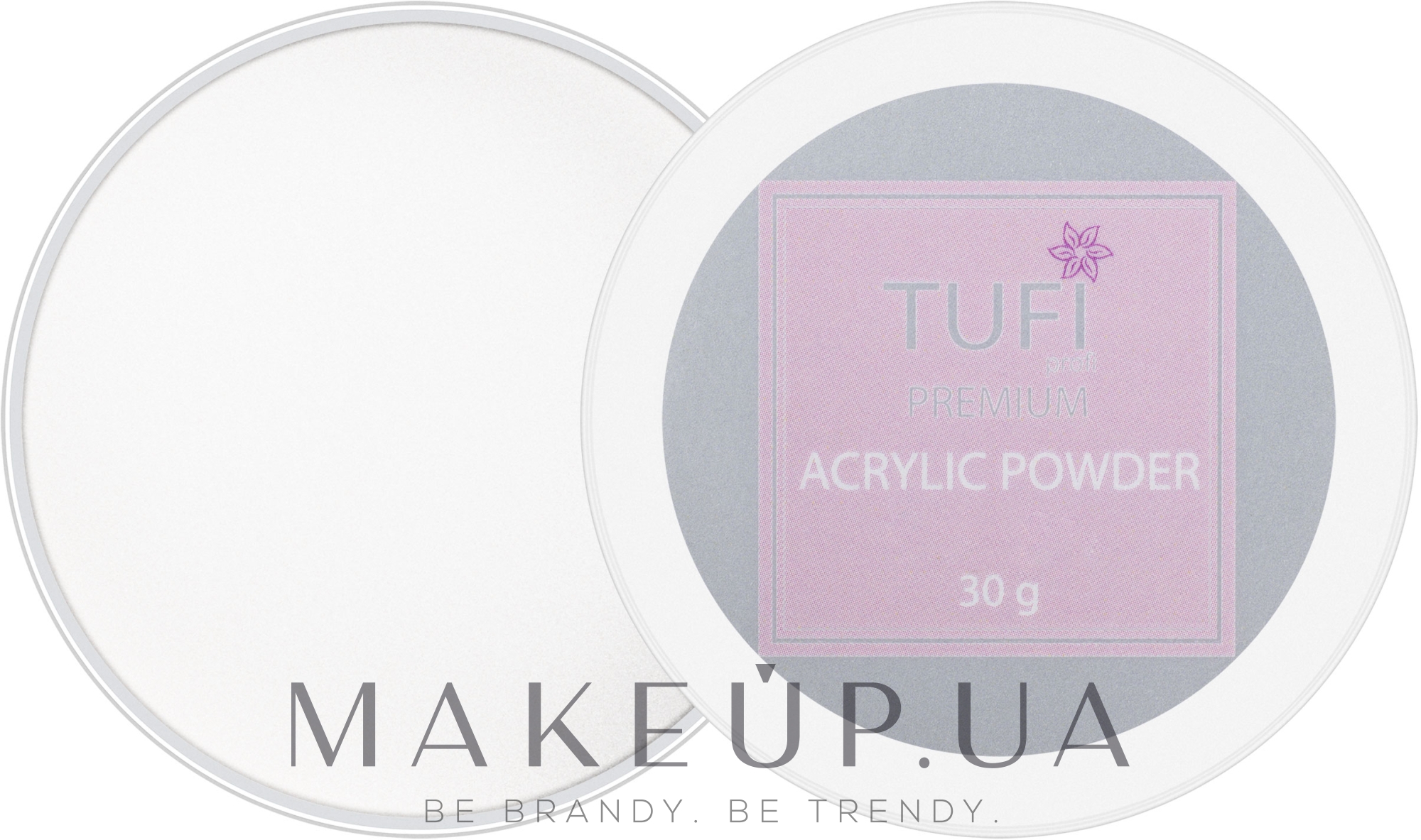 Акриловая пудра камуфлирующая, 30 г - Tufi Profi Premium Acrylic Powder — фото 001 - Clear