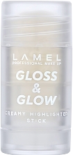 Духи, Парфюмерия, косметика УЦЕНКА Хайлайтер для лица - LAMEL Make Up Creamy Highlighting Gloss & Glow Stick *