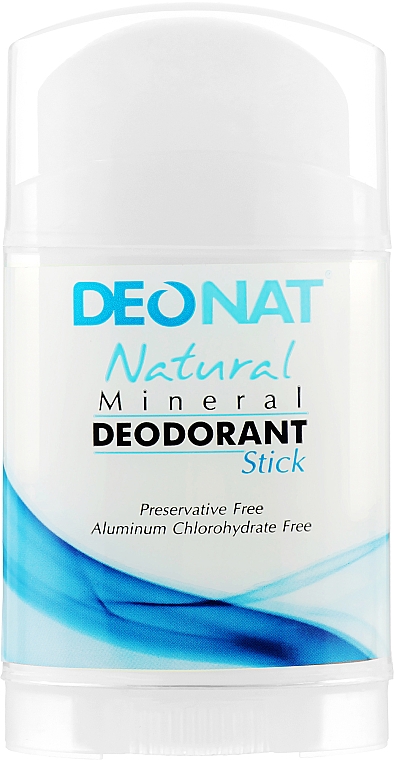 Мінеральний дезодорант "Кристал" чистий, плоский, викручується - Deonat Natural Mineral Deodorant Stick Twist-Up — фото N1