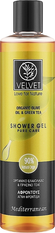 Гель для душа - Velvet Love for Nature Organic Olive & Green Tea Shower Gel — фото N1