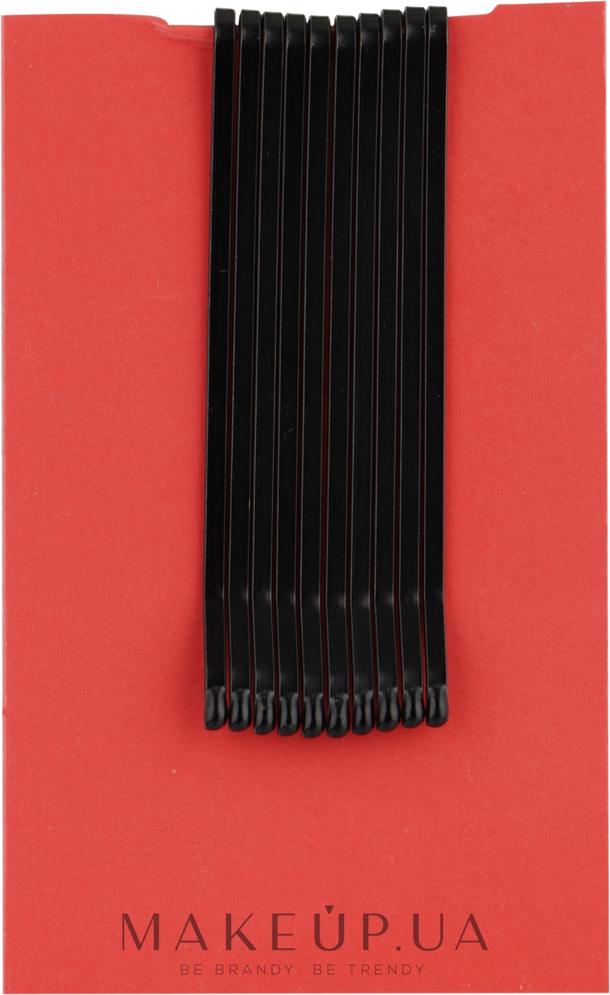 Невидимки с камешками, Pf-184, 4.5 см, черные - Puffic Fashion — фото 10шт