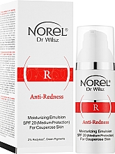 Зволожувальна емульсія для шкіри з куперозом - Norel Anti-Redness Moisturizing Emulsion For Couperose Skin SPF 20 — фото N2