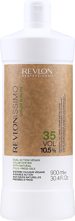 Кремоподібний окислювач 10,5% - Revlon Professional Revlonissimo Color Sublime Vegano Cream Oil Developer 35Vol — фото N1