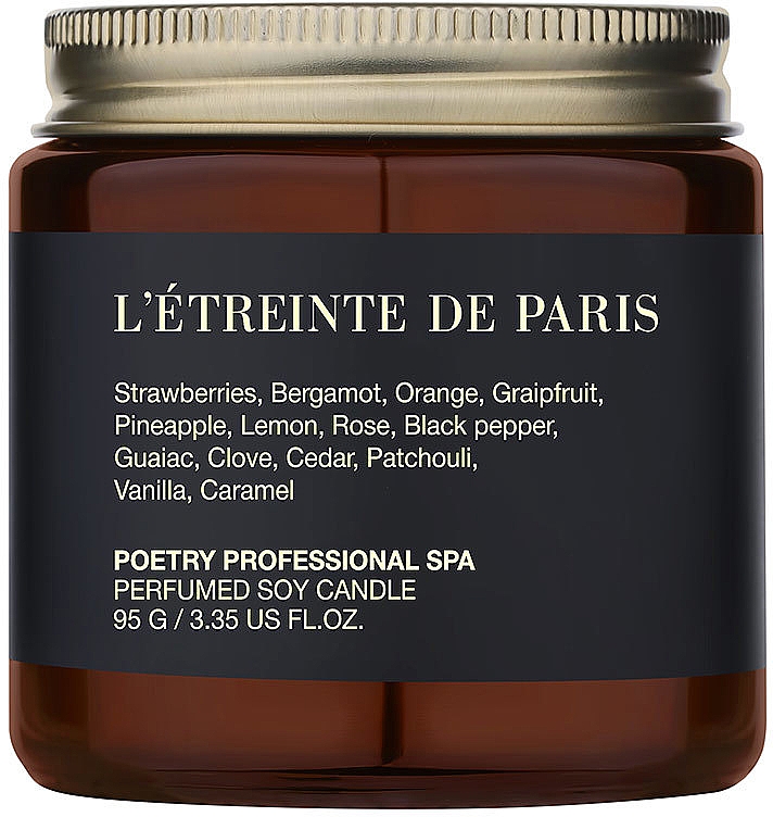 Poetry Home L’etreinte De Paris - Парфумована масажна свічка — фото N1