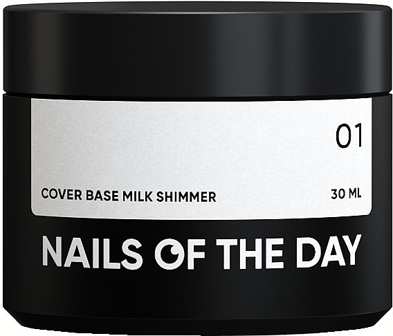 Молочна камуфлювальна база із шимером, 30 мл - Nails Of The Day Cover Base Milk Shimmer — фото N1