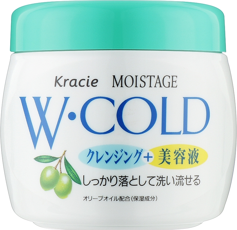 Очищающий и увлажняющий массажный крем для лица - Kracie Moistage W Cold Cleansing Cream — фото N1