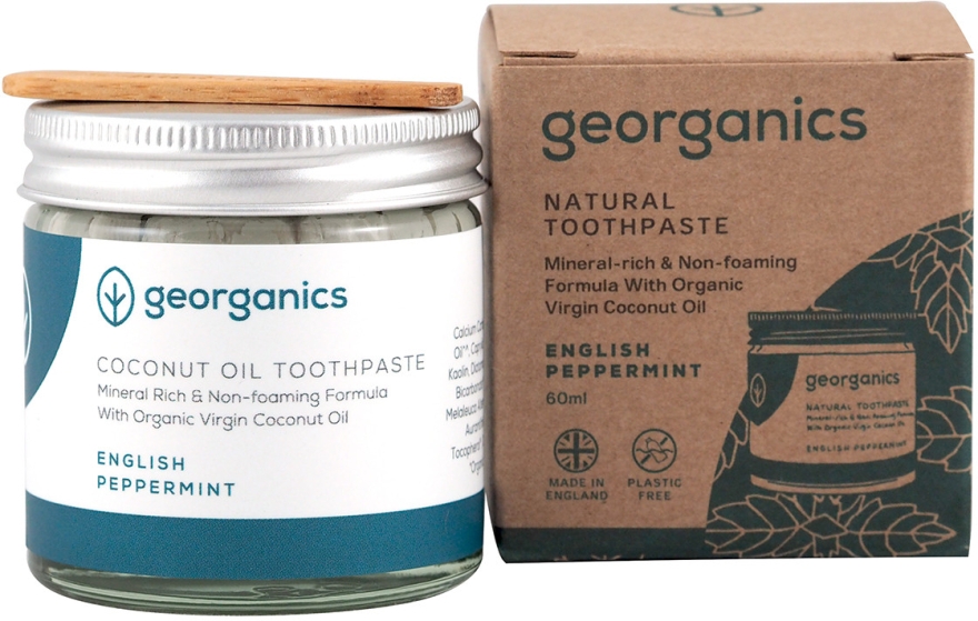 Натуральная зубная паста - Georganics English Peppermint Natural Toothpaste — фото N1
