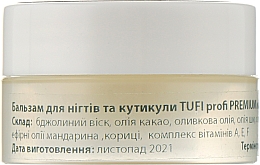 Бальзам для нігтів і кутикули "Мандарин і кориця" - Tufi Profi Premium — фото N2