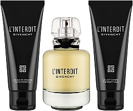 Givenchy L'Interdit Eau - Набор (edp/80ml + b/lot/75ml + bath/oil/75ml) — фото N1