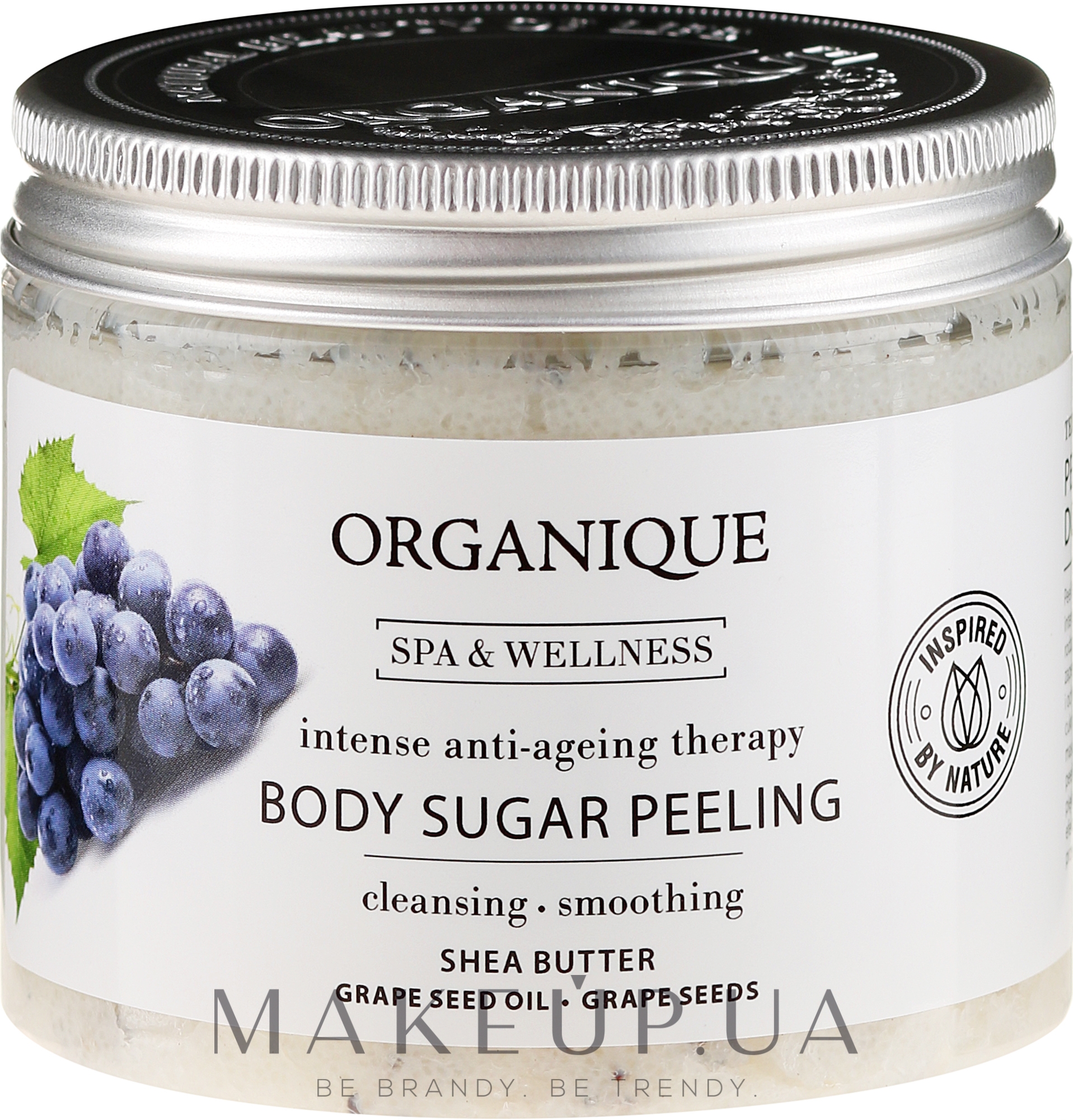 Антивіковий цукровий пілінг для тіла - Organique Spa Therapies Grape Sugar Peeling — фото 200ml