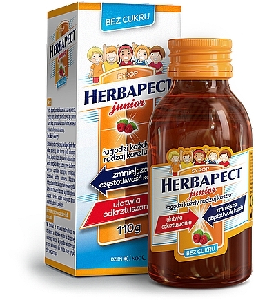 Диетическая добавка для детей, без сахара - Aflofarm Herbapect Junior — фото N1