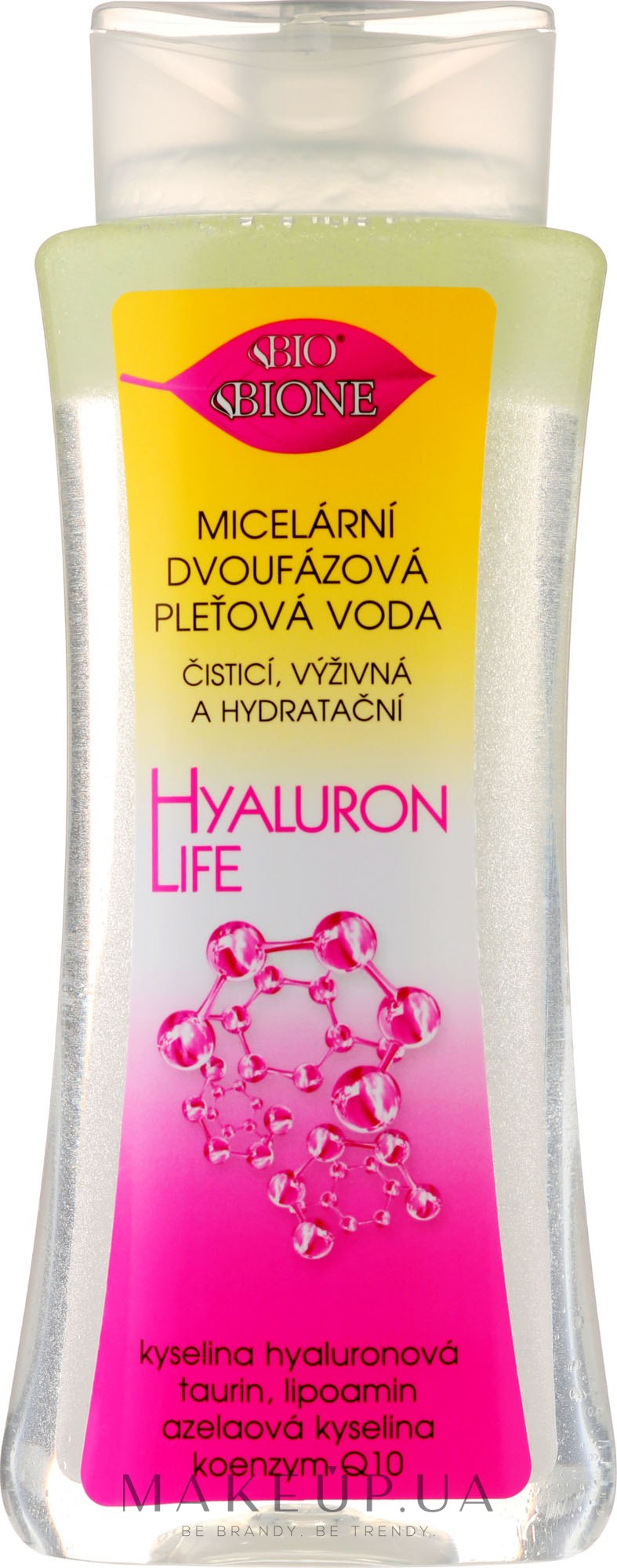 Міцелярна вода  - Bione Cosmetics Hyaluron Life Two-Phase Micellar Water — фото 255ml