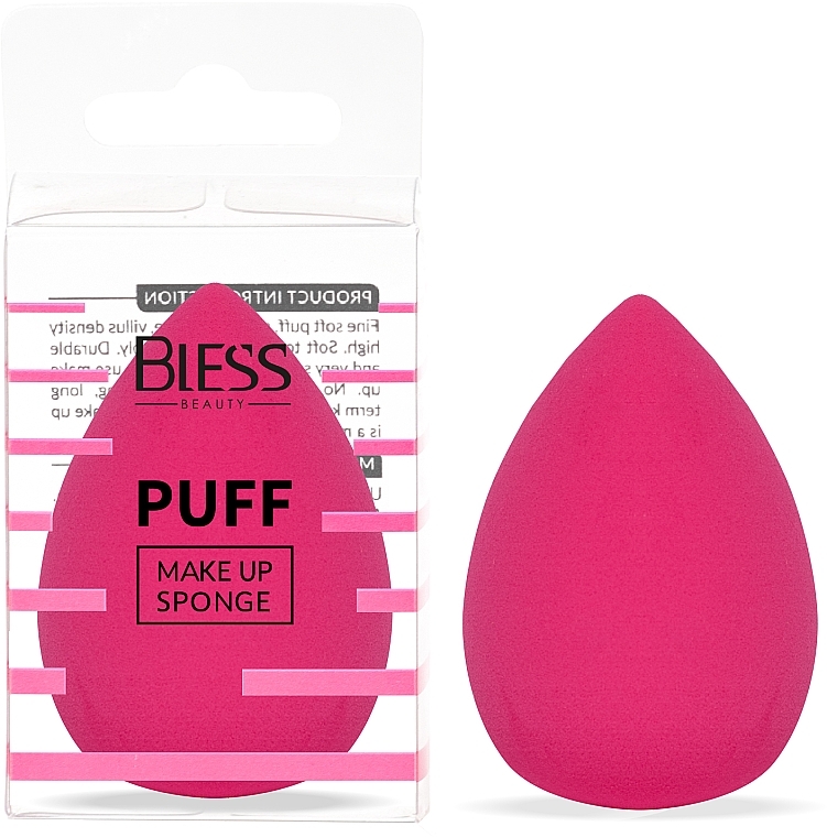 Спонж-крапля, рожевий - Bless Beauty PUFF Make Up Sponge