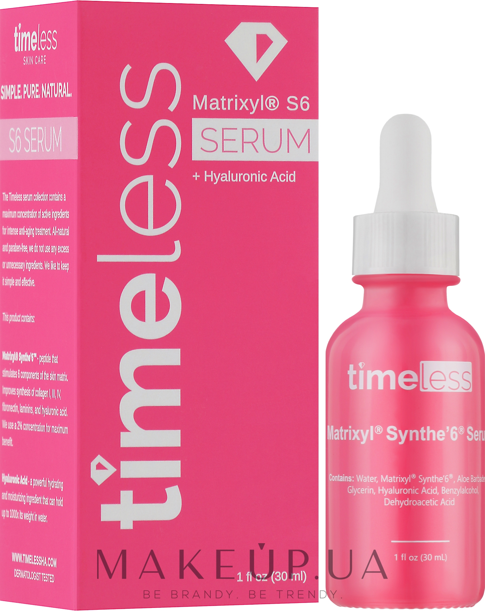 Пептидна сироватка для обличчя - Timeless Skin Care Matrixyl Synthe'6 Serum — фото 30ml