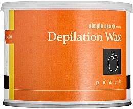 Теплий віск для депіляцї в банці "Персик" - Simple Use Beauty Depilation Wax — фото N1